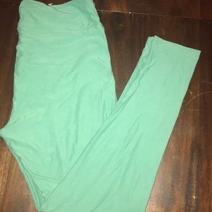 LuLaRoe Sage Green TC Leggings GUC